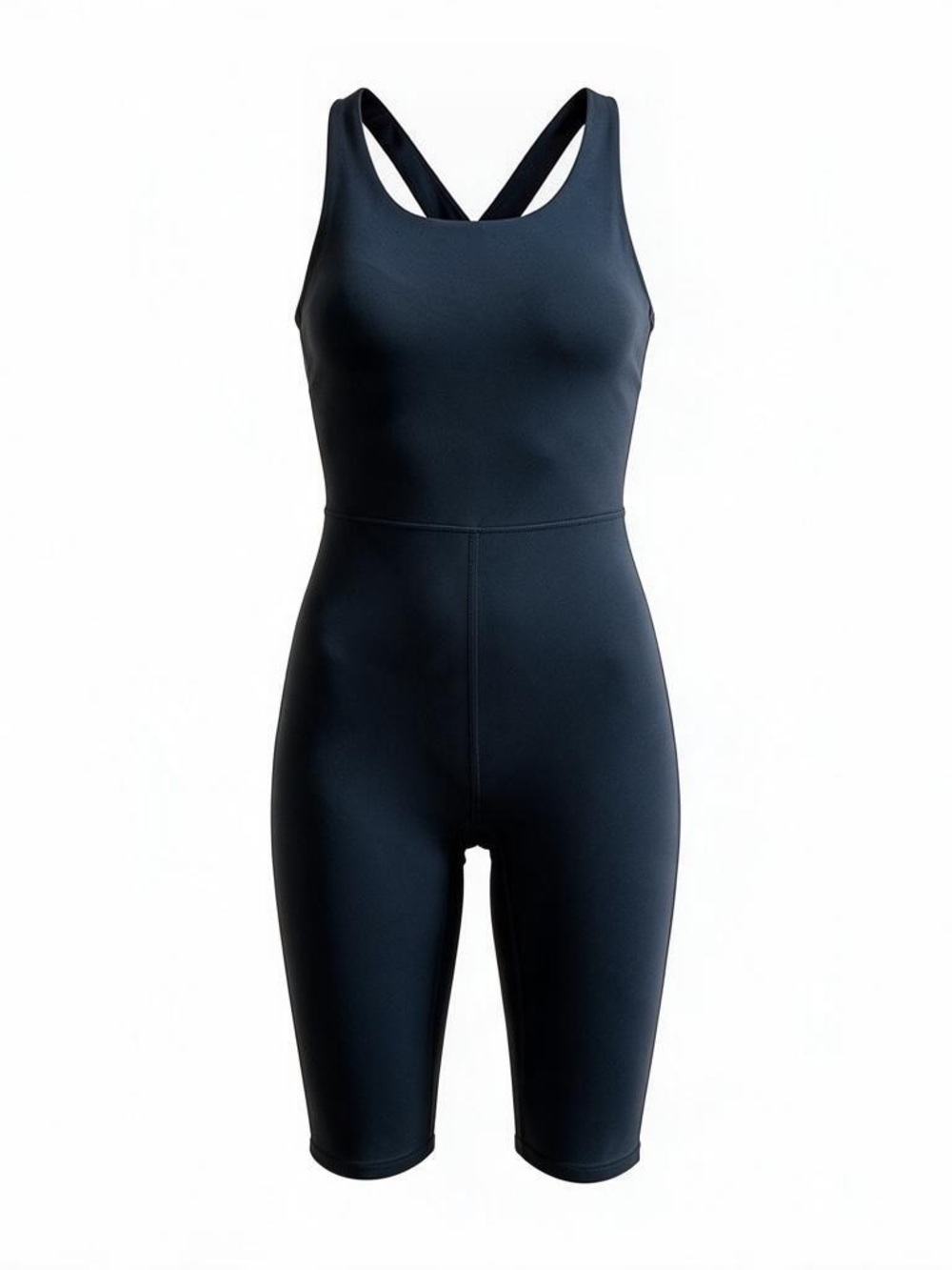 Fabletics Powerhold Cropped Black Capris Jumpsuit